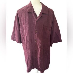 Tommy Bahama Men's Purple Shirt silk